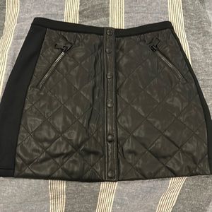 Alp Rock Vegan leather puffer skirt. Length 16 in